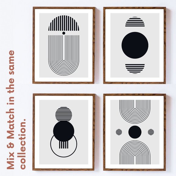 Modern Minimalist Abstract Geometric Wall Art Print Home Decor [No Frame] - Picture 6 of 7